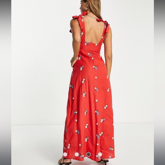 ASOS floral linen maxi dress - Picture 3 of 5